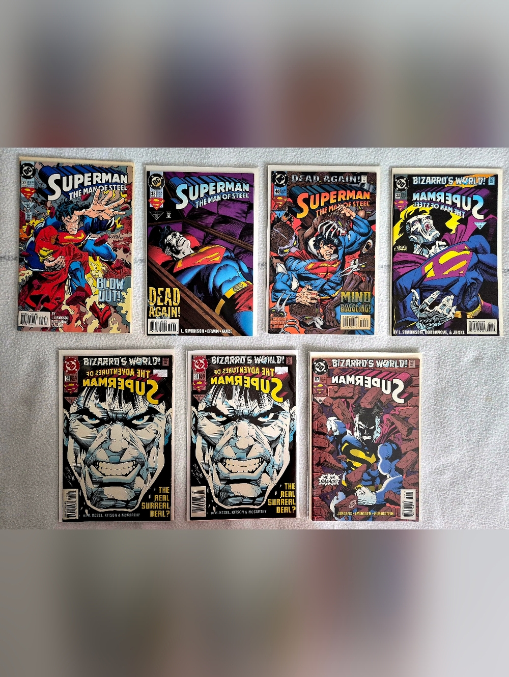Superman DC Comics 1993-95, M-NM, Lot of 7 issue # 27, 38, 40, 32, 510(2), 87